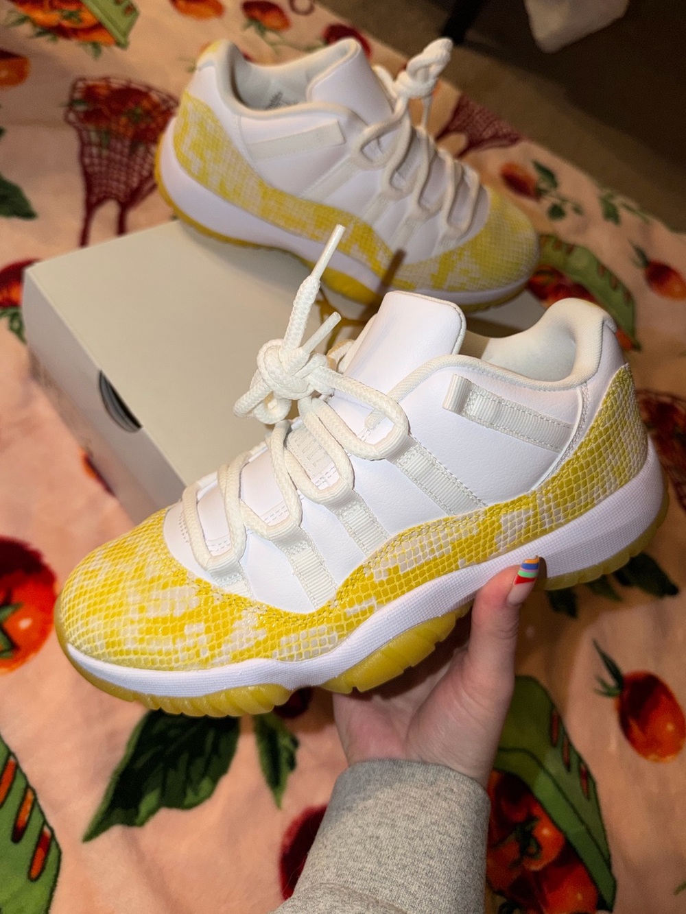 NEW Air Jordan 11 Low Yellow Snakeskin Shoes Sneakers Women’s 6.5 - 5 Youth